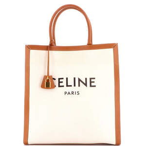 Celine Large Vertical Cabas Tote Canvas with Leather